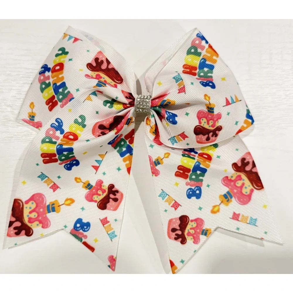 KLASS Girls Hair Bows Bundle Happy Birthday Rainbow 6